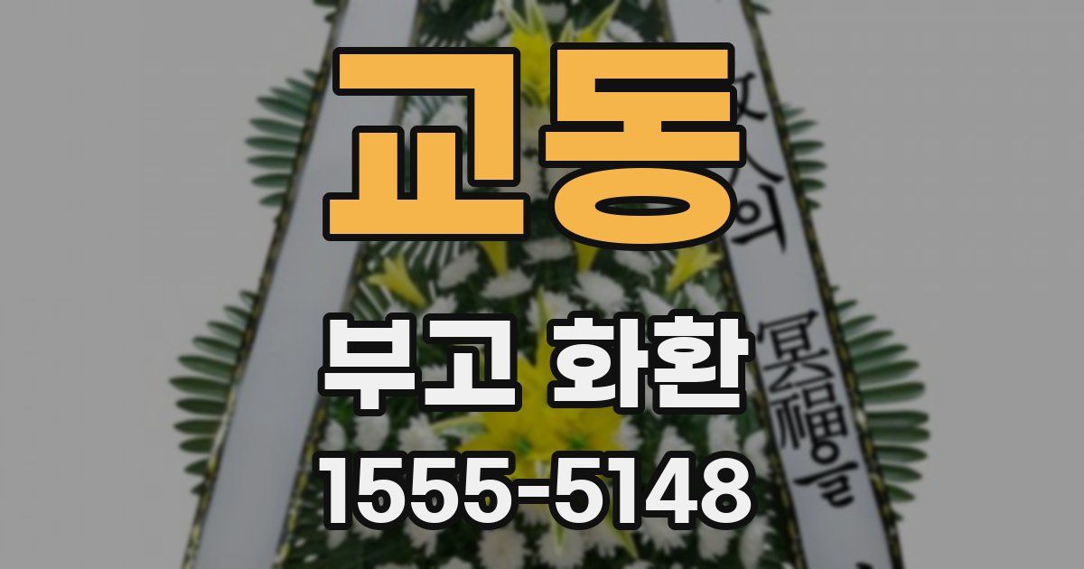 교동 부고 화환