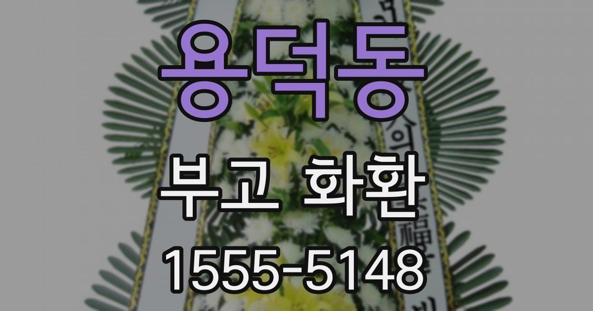 용덕동 부고 화환