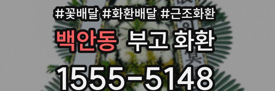 백안동 부고 화환