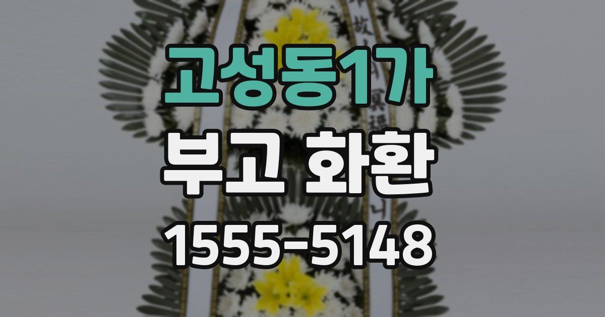 고성동1가 부고 화환