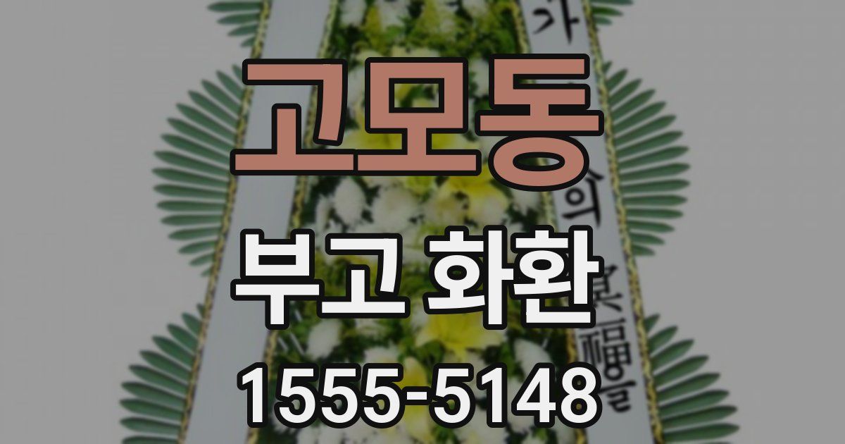고모동 부고 화환