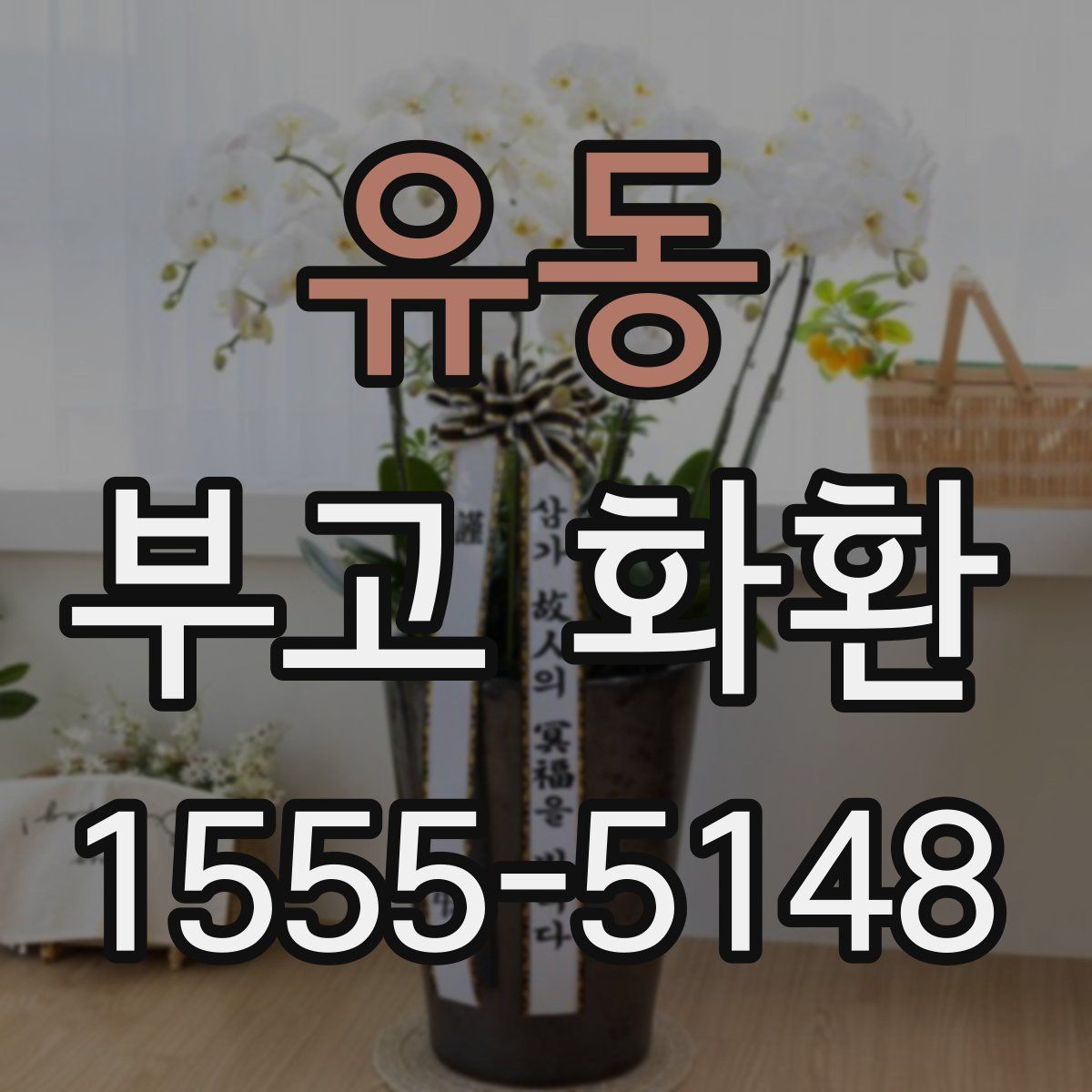 유동 부고 화환