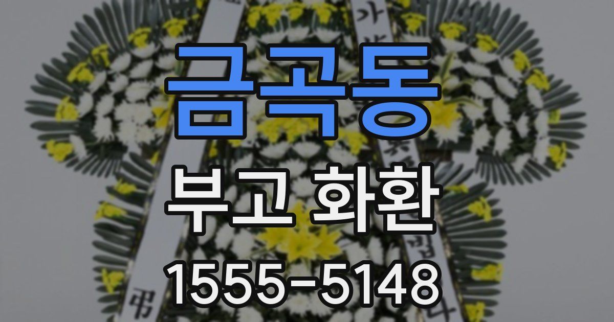 금곡동 부고 화환