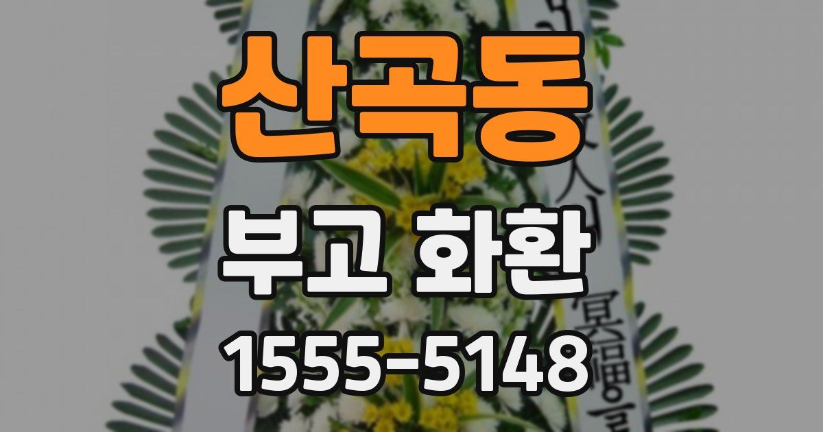 산곡동 부고 화환