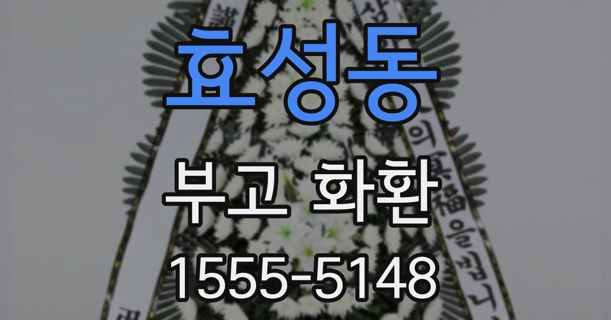 효성동 부고 화환