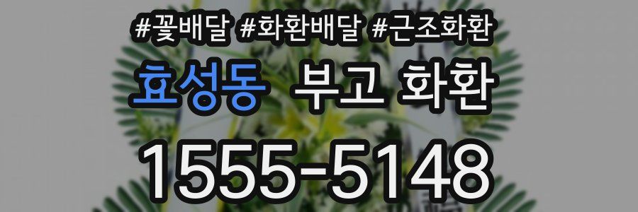 효성동 부고 화환