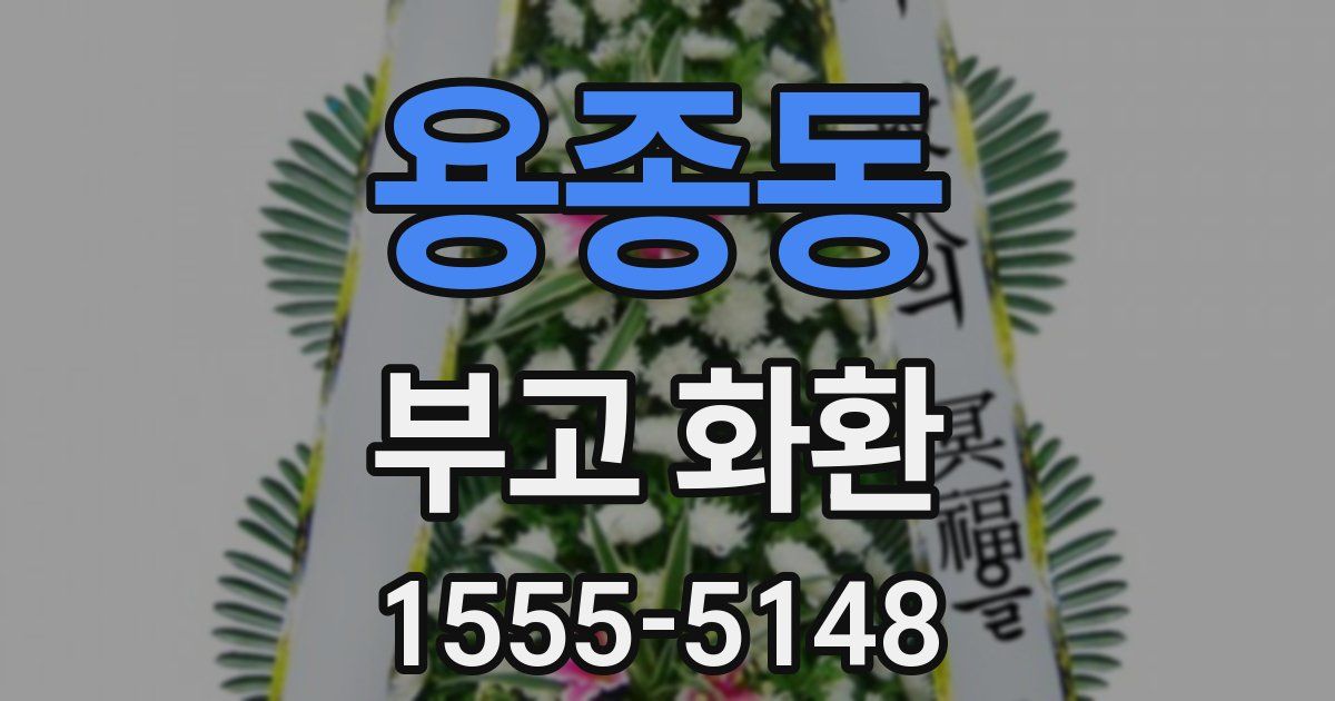 용종동 부고 화환
