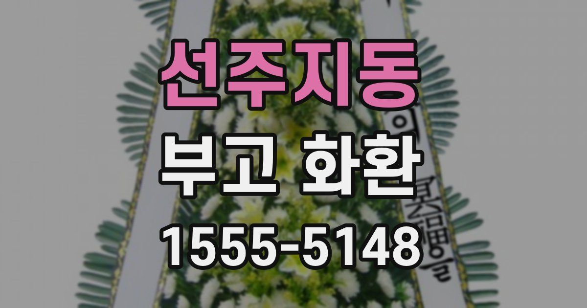 선주지동 부고 화환