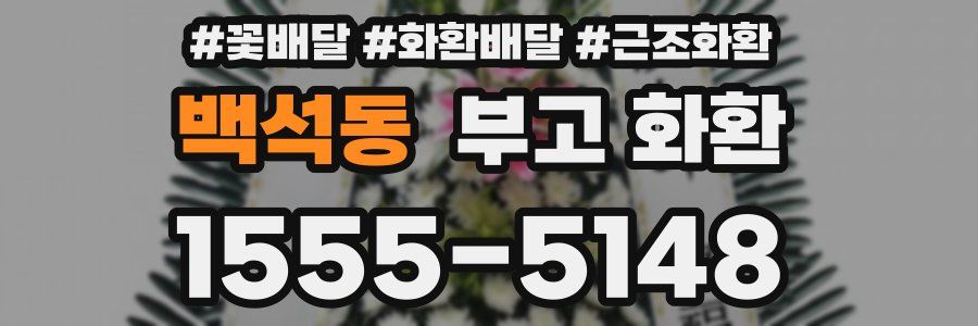 백석동 부고 화환