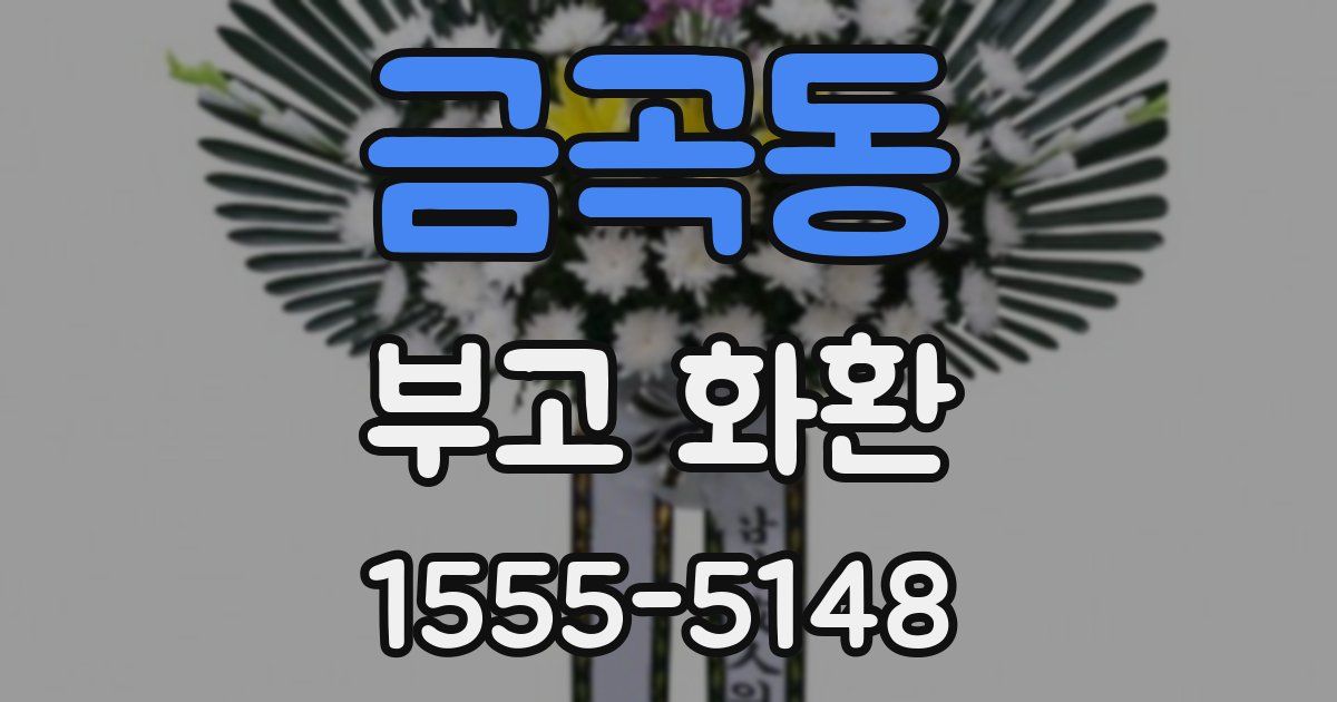 금곡동 부고 화환