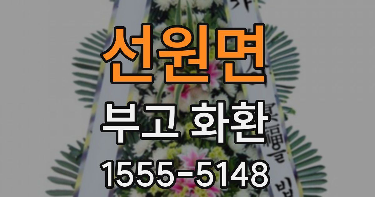 선원면 부고 화환