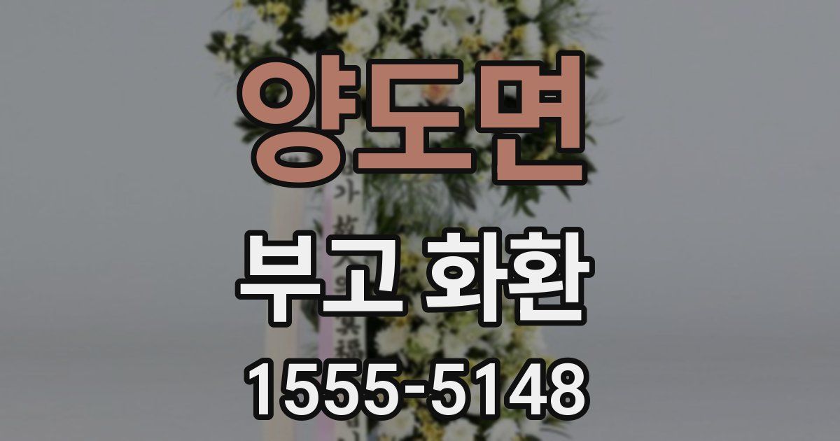 양도면 부고 화환