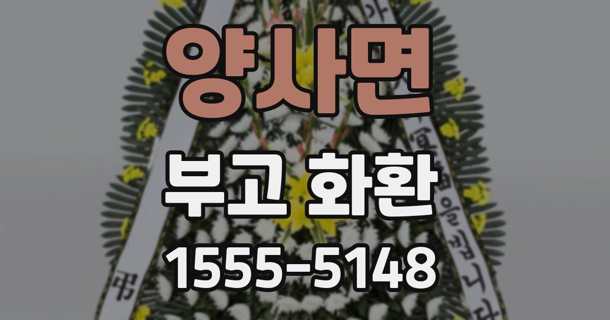 양사면 부고 화환