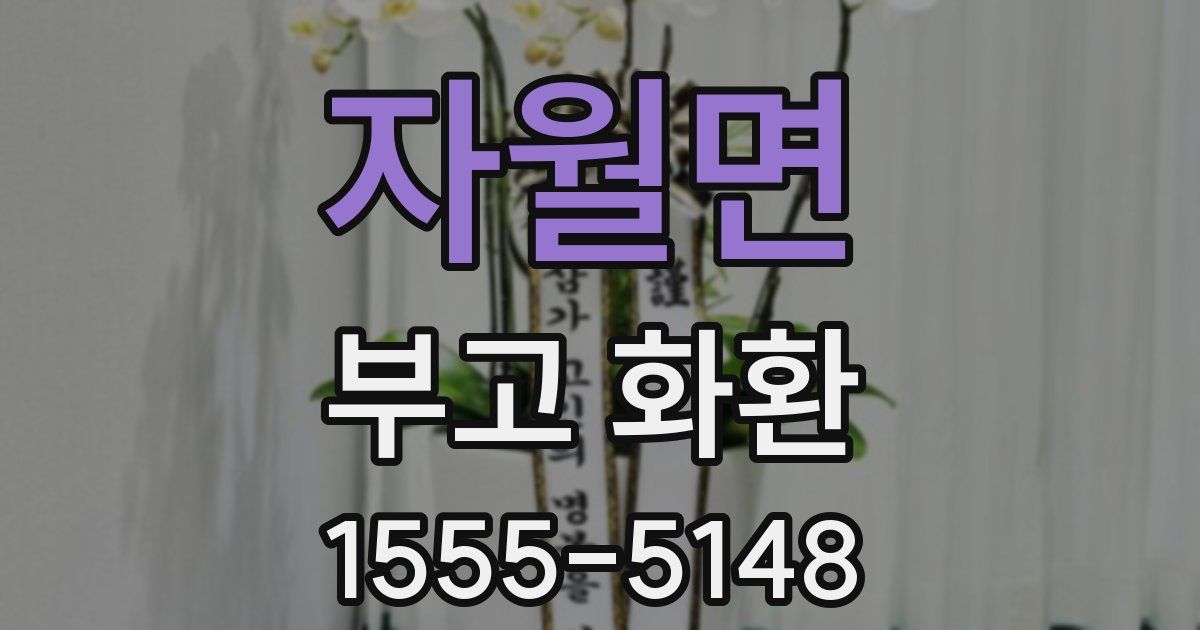 자월면 부고 화환