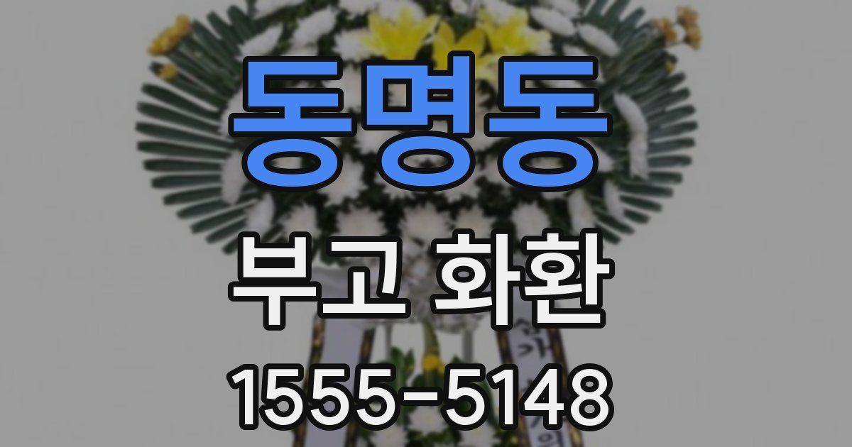 동명동 부고 화환