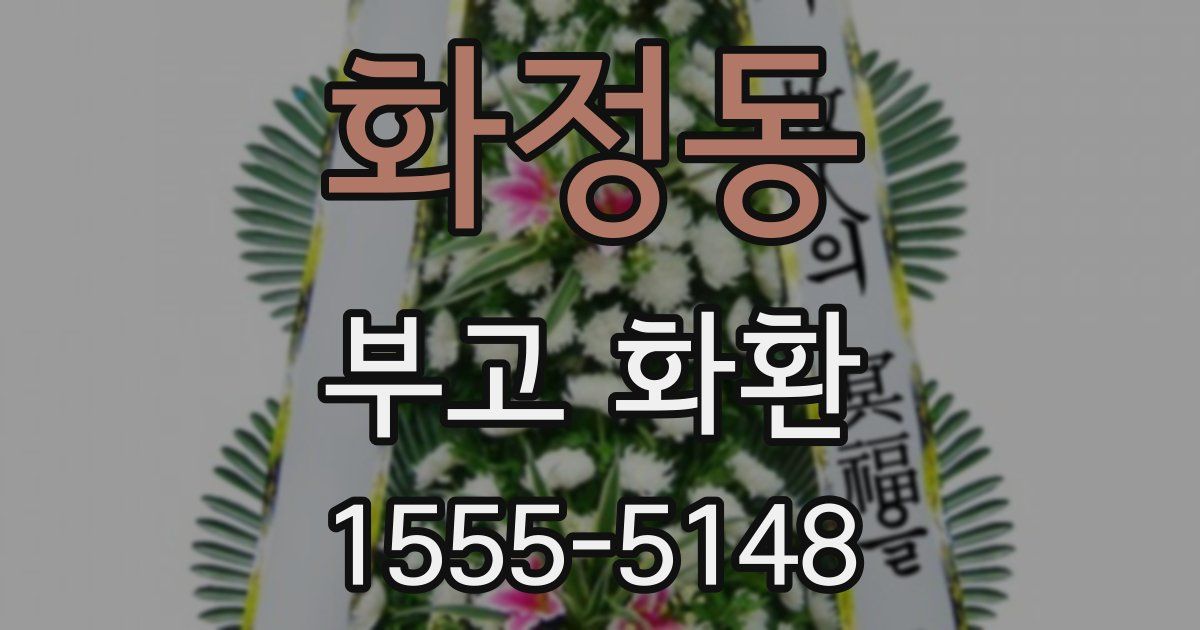 화정동 부고 화환