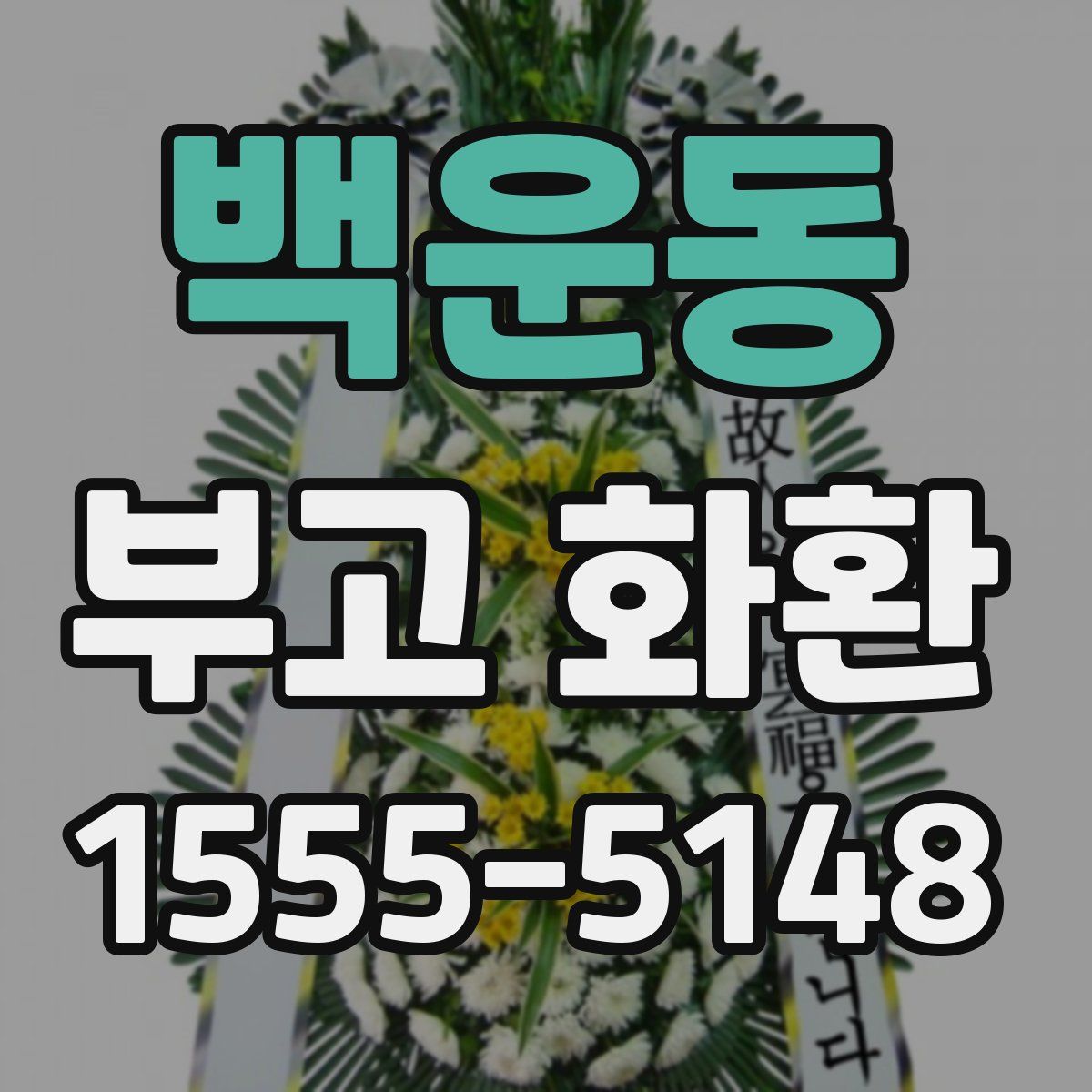 백운동 부고 화환