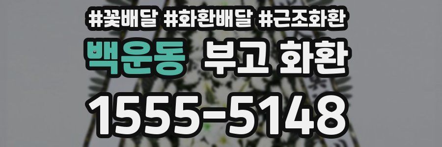 백운동 부고 화환
