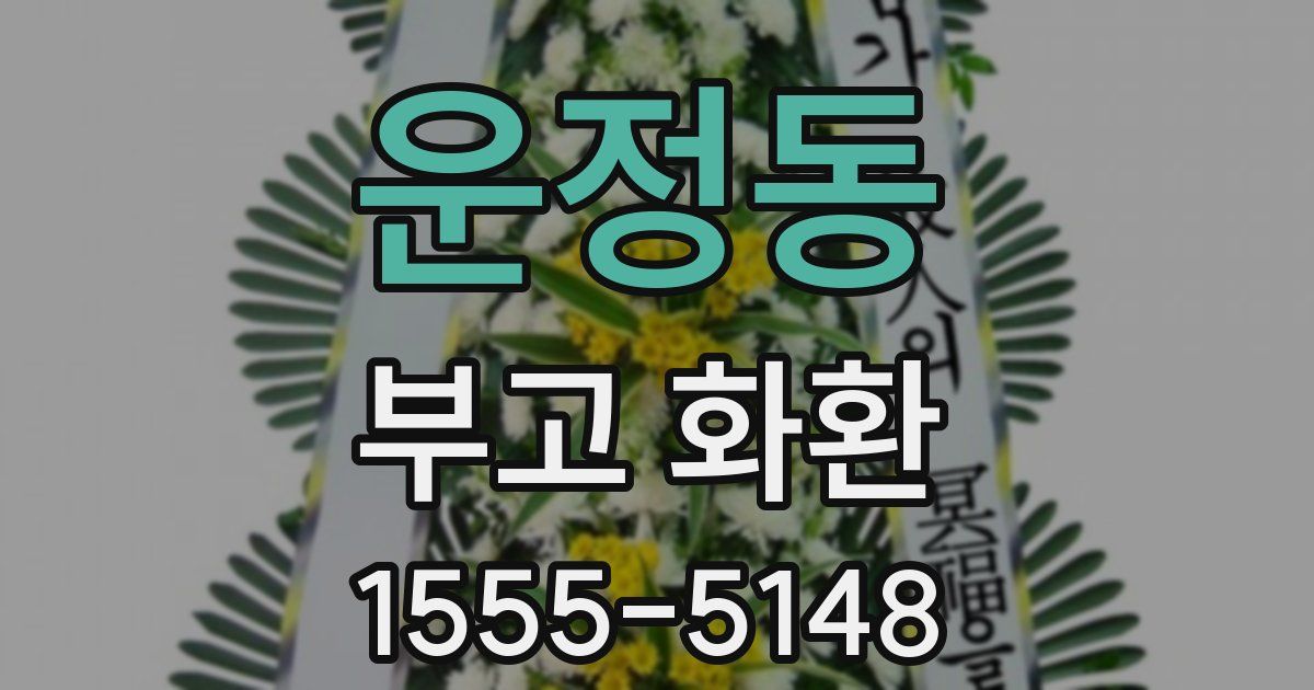 운정동 부고 화환