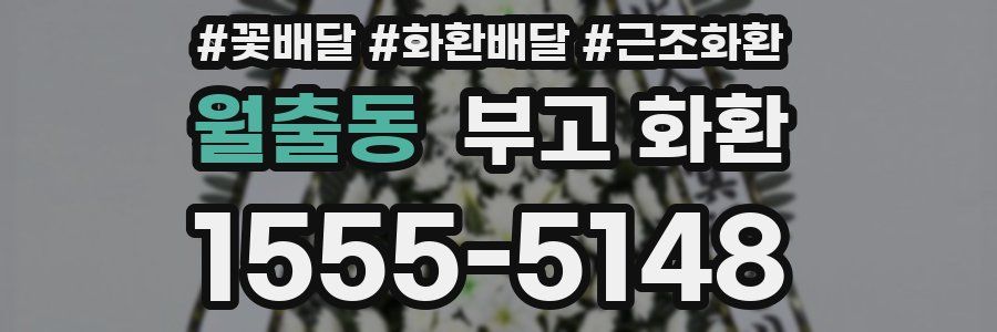 월출동 부고 화환