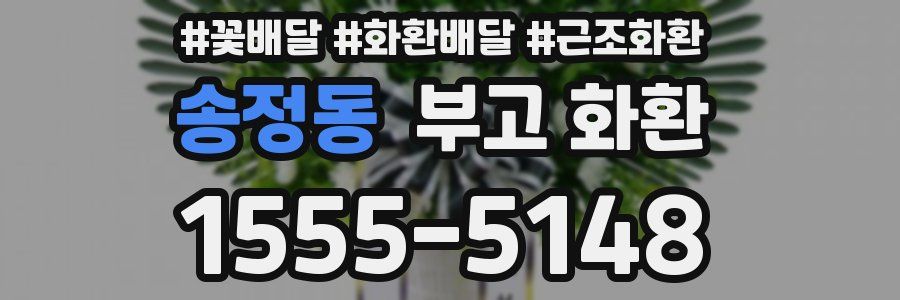 송정동 부고 화환
