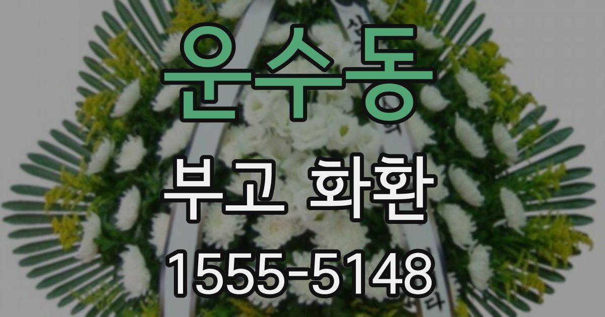 운수동 부고 화환