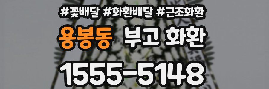 용봉동 부고 화환