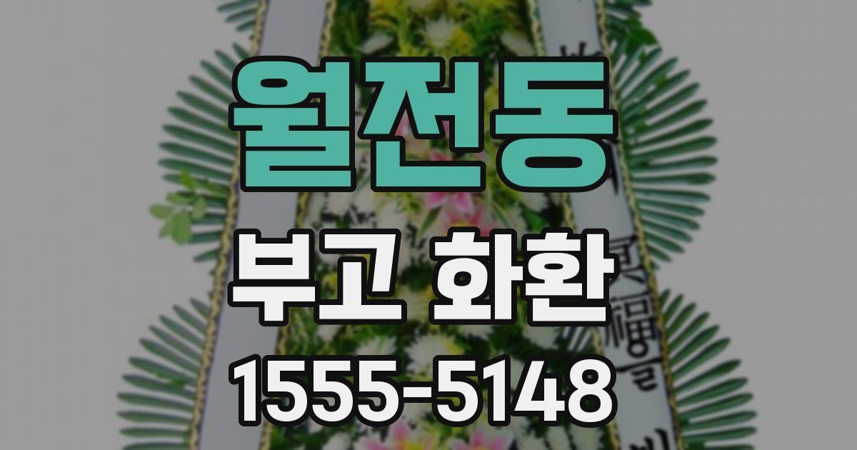 월전동 부고 화환