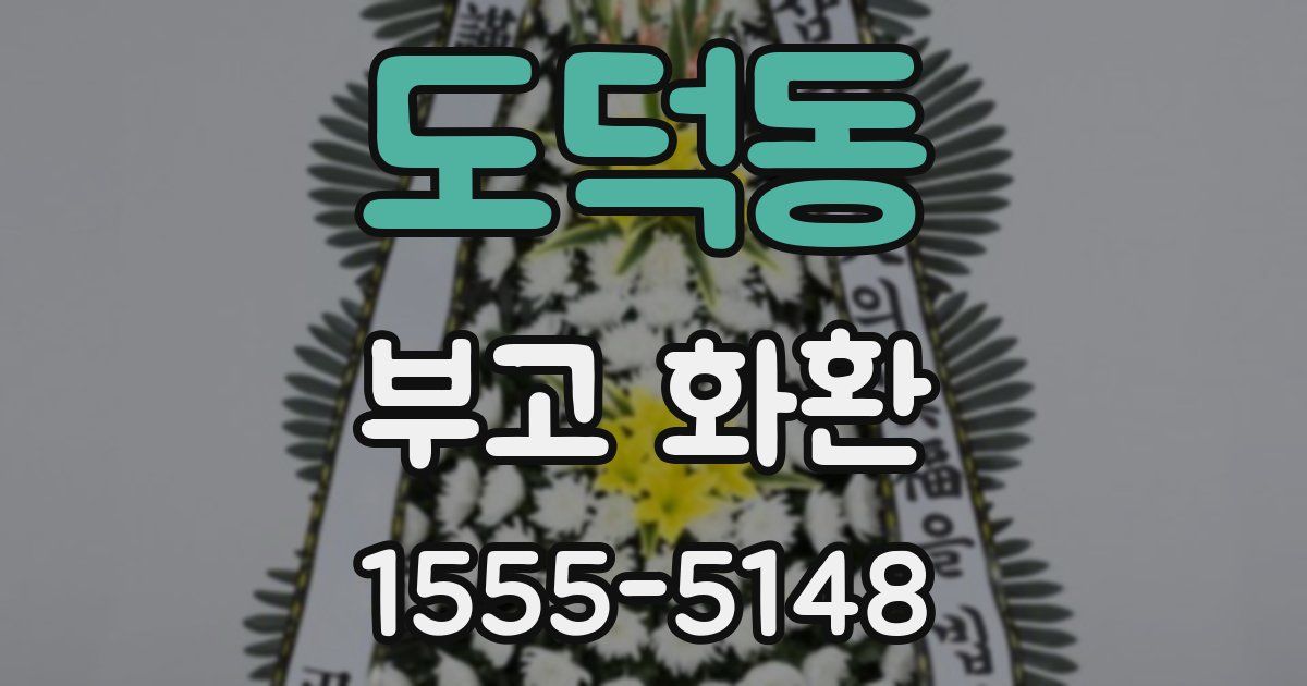 도덕동 부고 화환