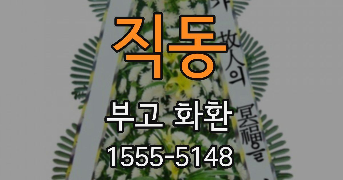 직동 부고 화환