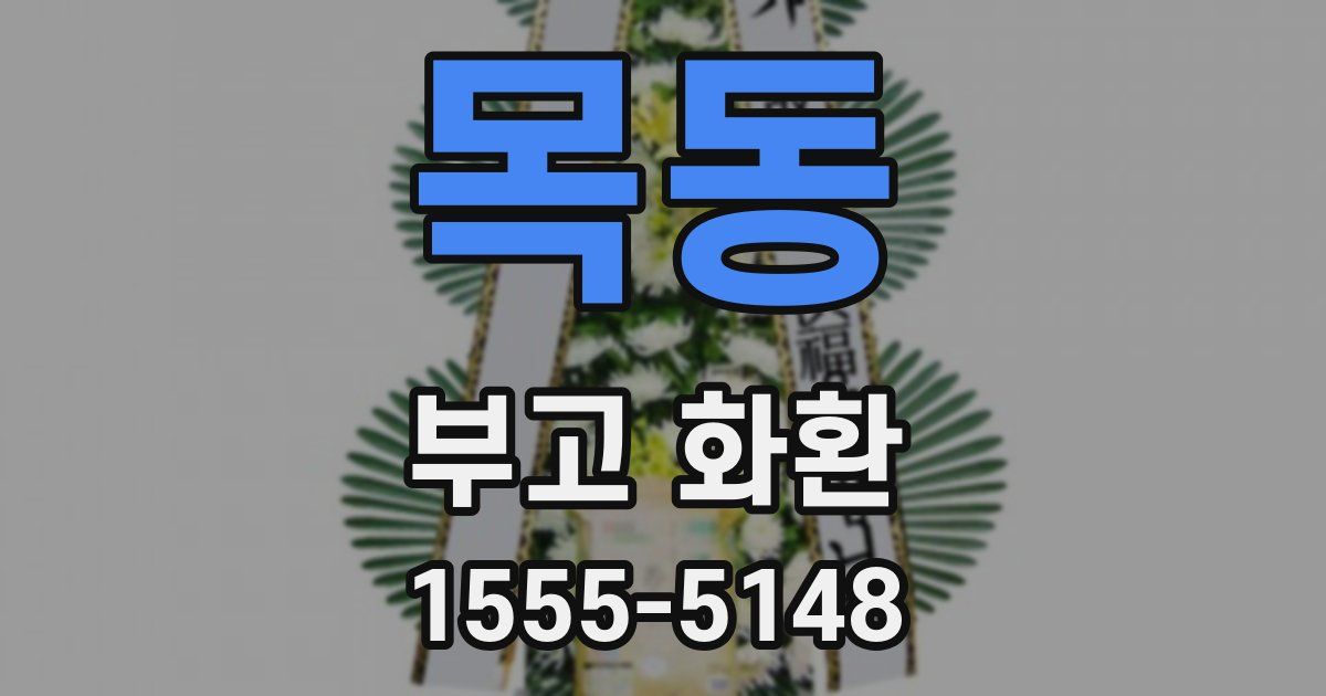 목동 부고 화환