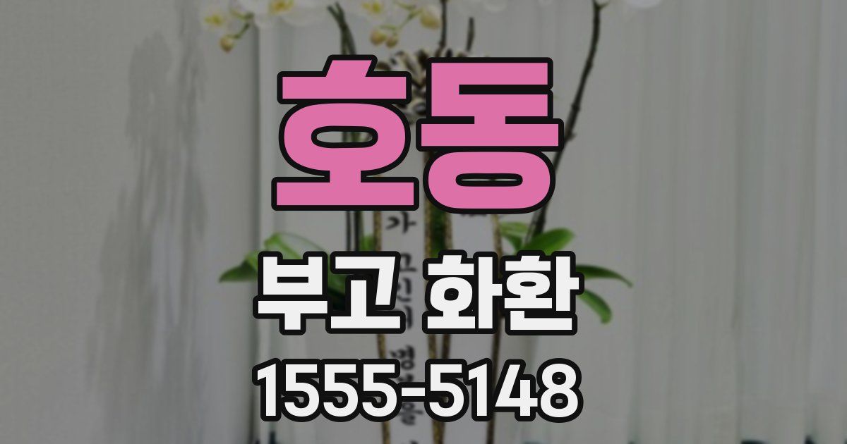 호동 부고 화환