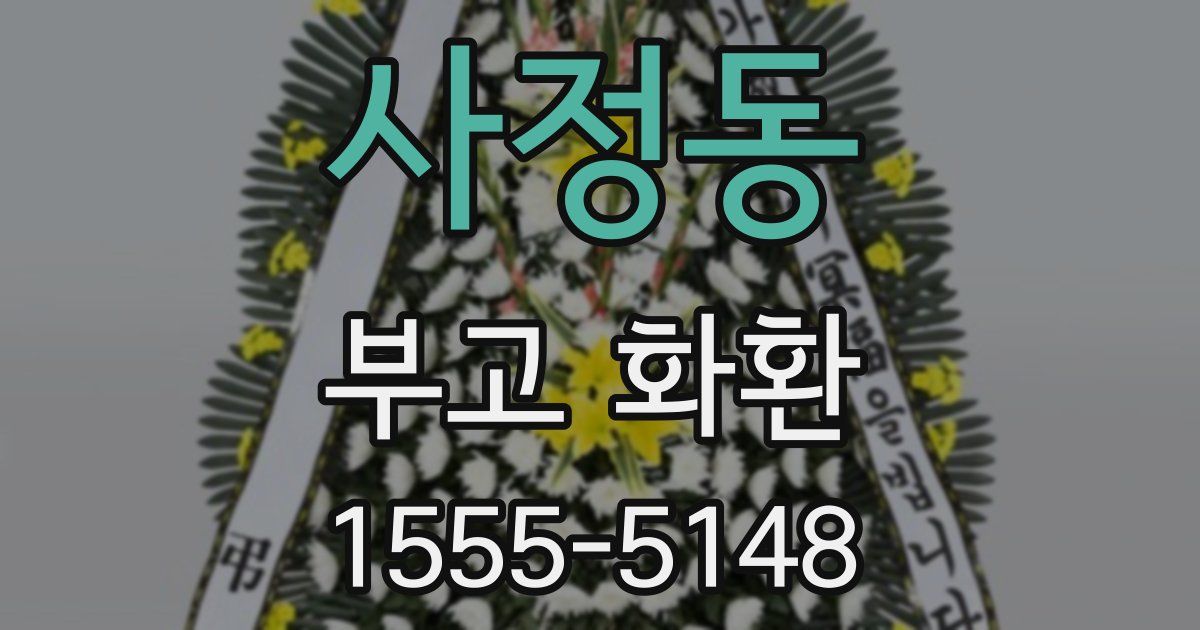 사정동 부고 화환