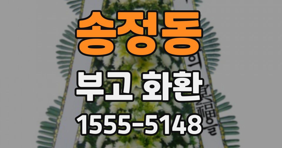 송정동 부고 화환