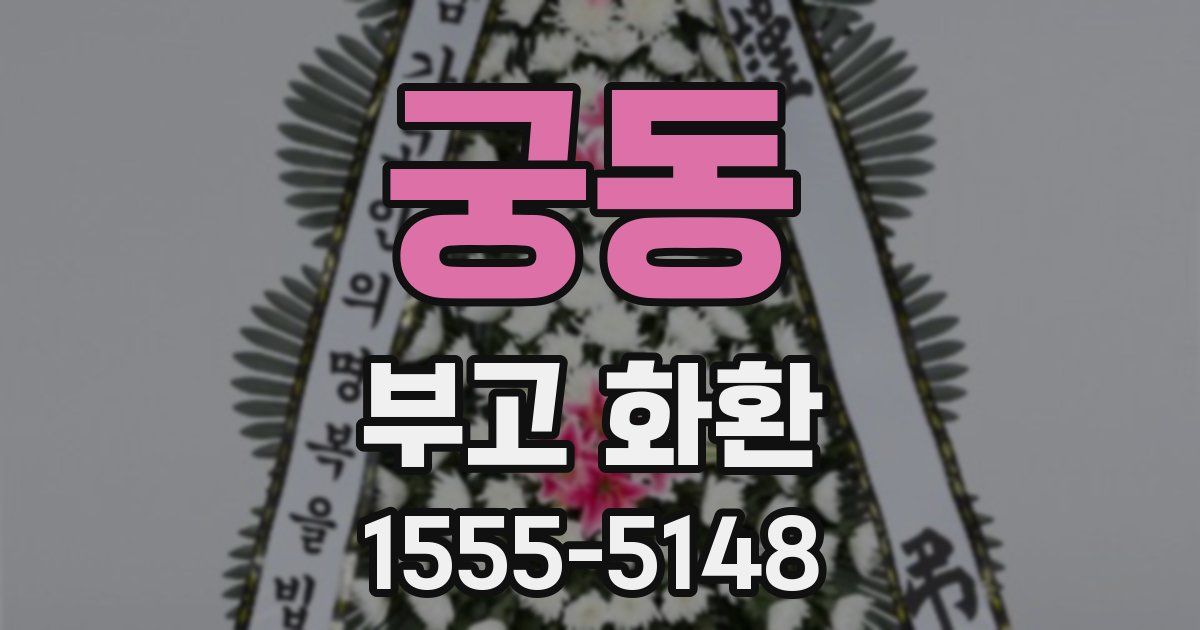 궁동 부고 화환