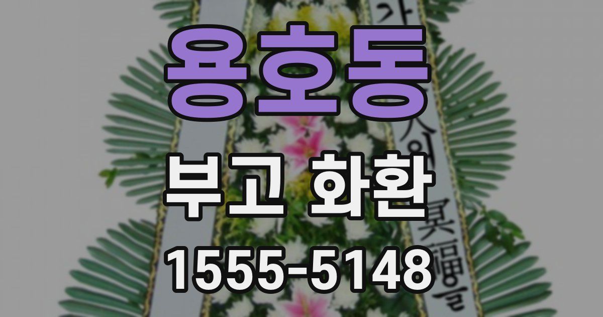 용호동 부고 화환