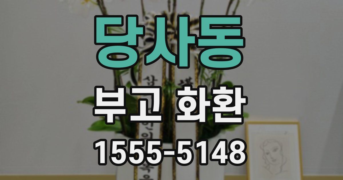 당사동 부고 화환