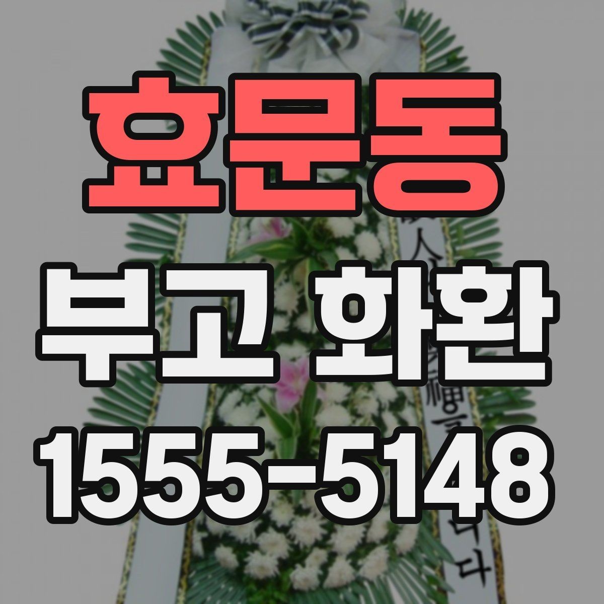 효문동 부고 화환 지역 장례식장 배송 안내