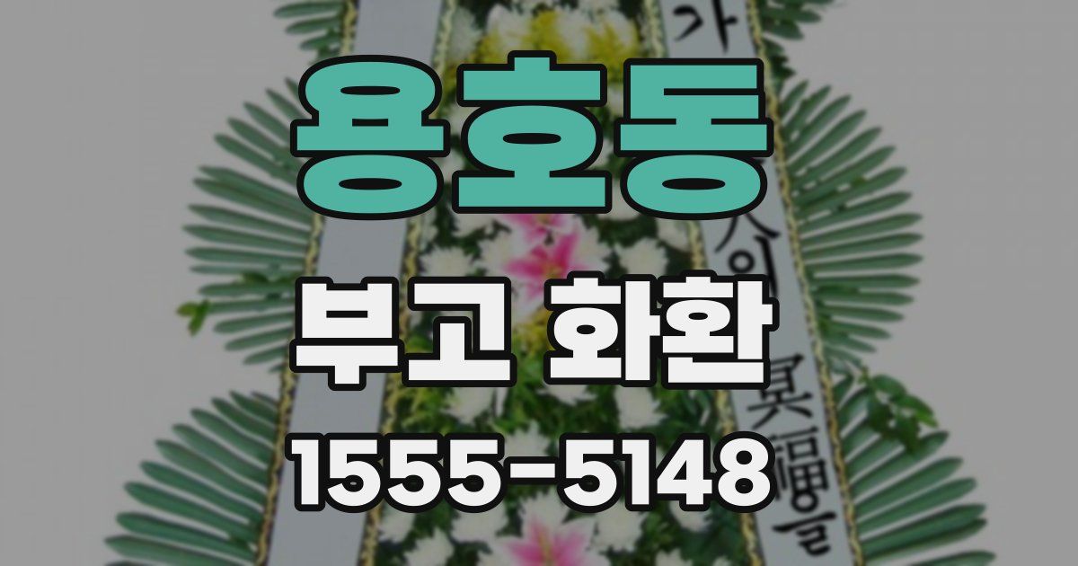 용호동 부고 화환