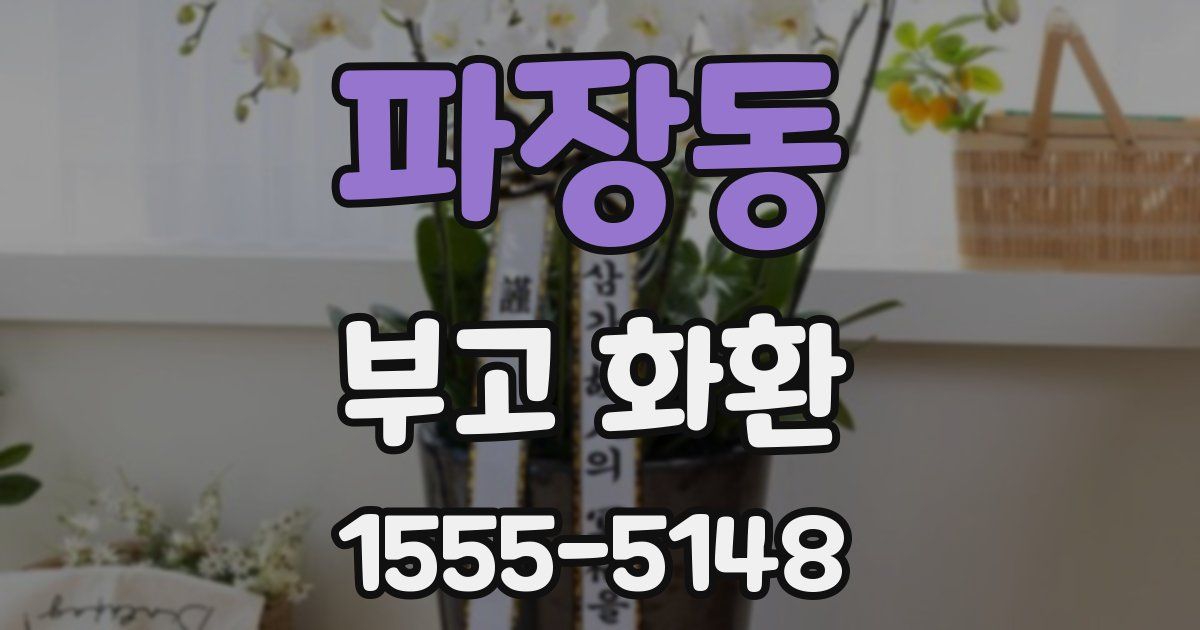 파장동 부고 화환