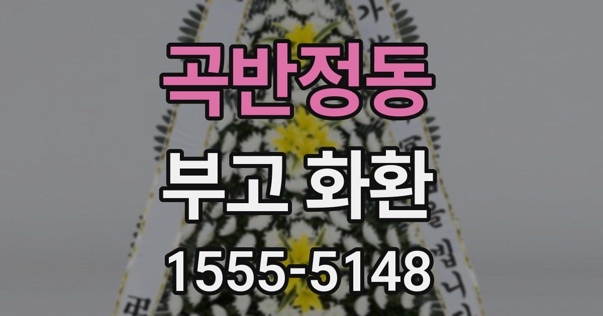 곡반정동 부고 화환