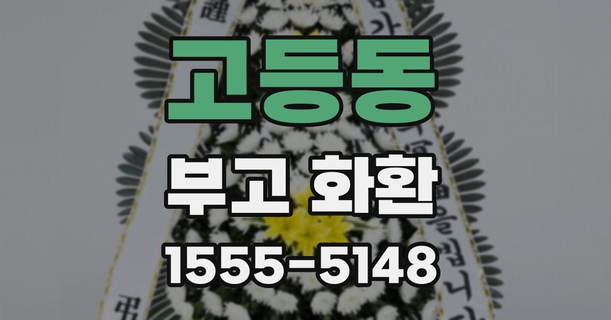고등동 부고 화환