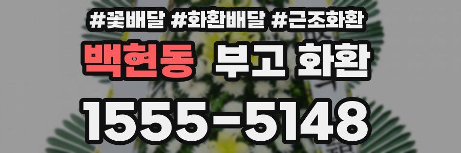 백현동 부고 화환