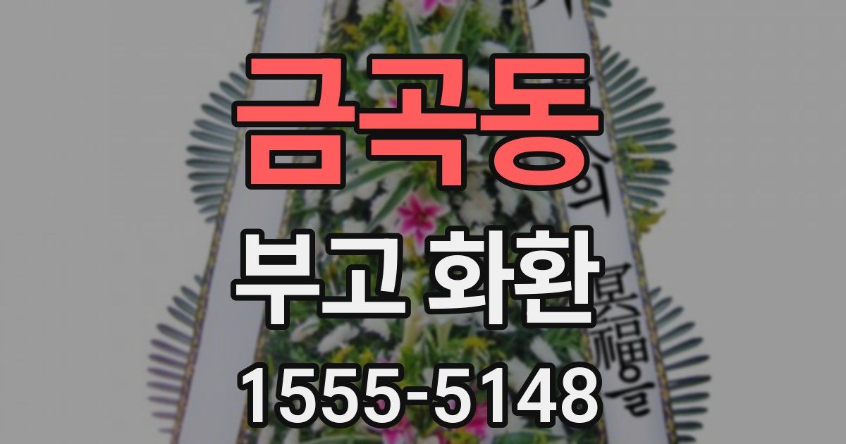 금곡동 부고 화환
