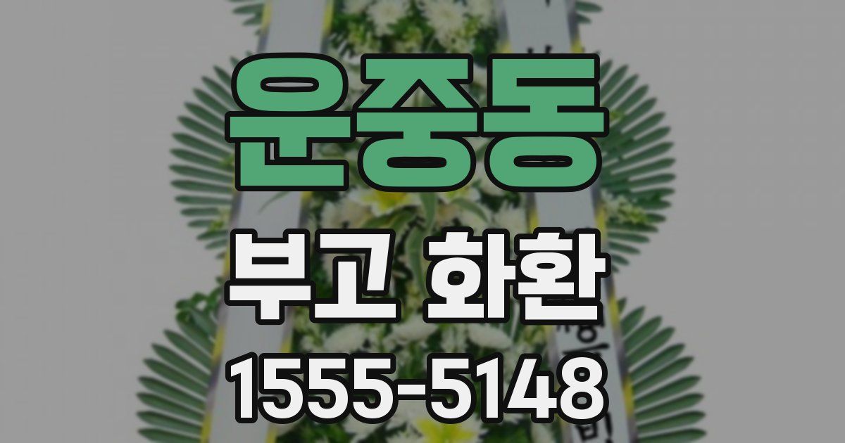 운중동 부고 화환