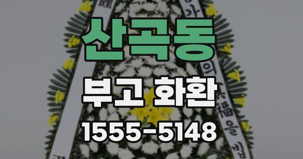 산곡동 부고 화환