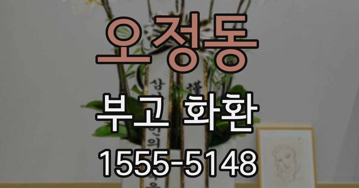 오정동 부고 화환