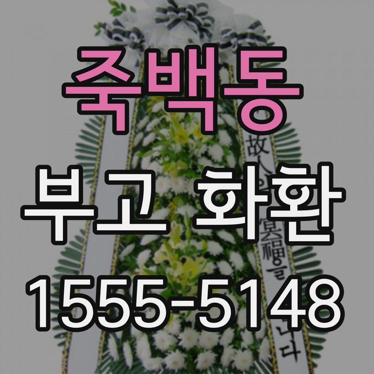 죽백동 부고 화환