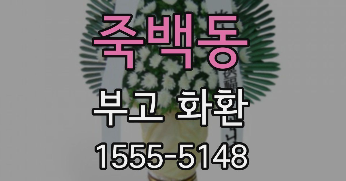 죽백동 부고 화환