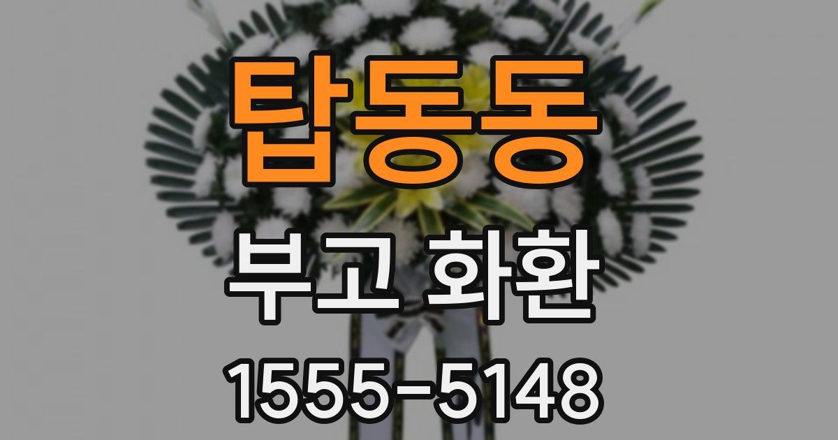 탑동동 부고 화환